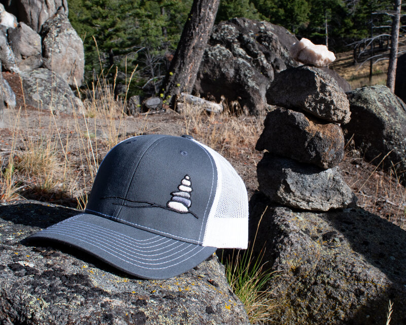 product photo of trucker hat with cairn embroidery for 5518 designs