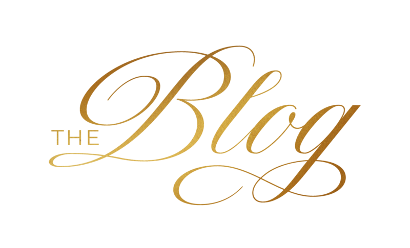 The Blog in gold lettering