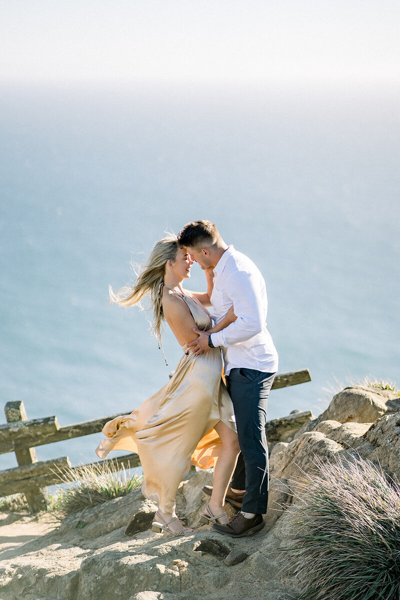 A lovely seaside engagement session in Monterey, California, captured by Tiffany Longeway Photography.
