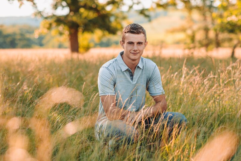 high school senior with their jeep