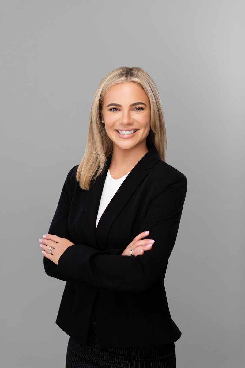 Emily Goss poses for her corporate style headshot