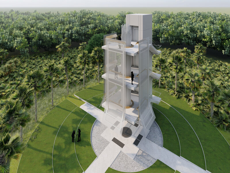 Sweet Sparkman Architecture Beirut Peacekeepers Memorial Tower Landscape 4