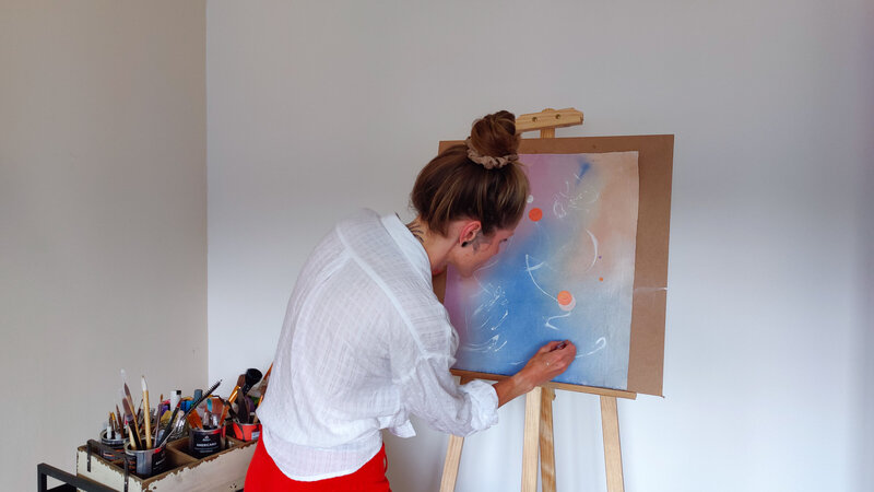 Emele Artist Painting Abstract