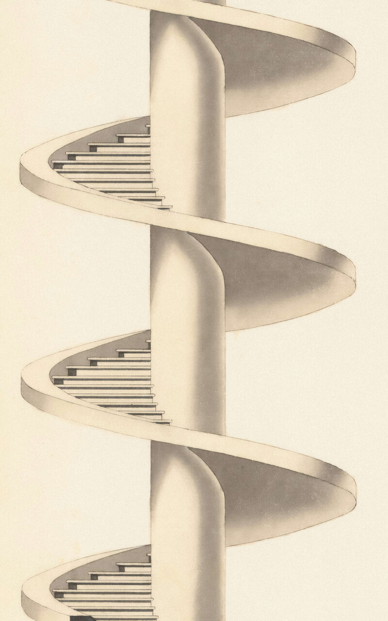 spiral staircase illustration graphic