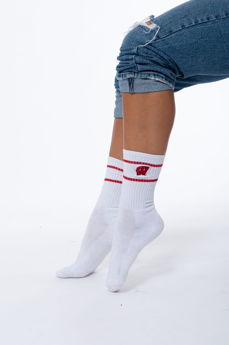 college mid calf socks with state logo