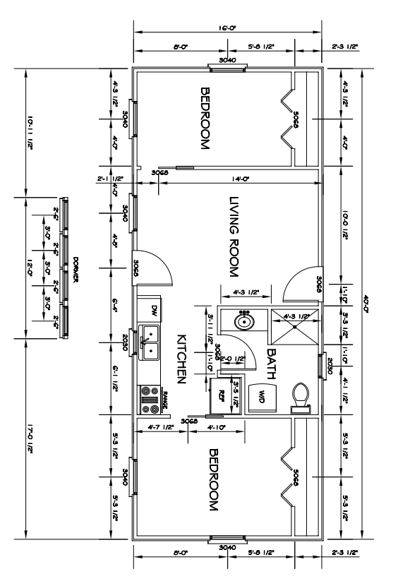 2 bed floor plan