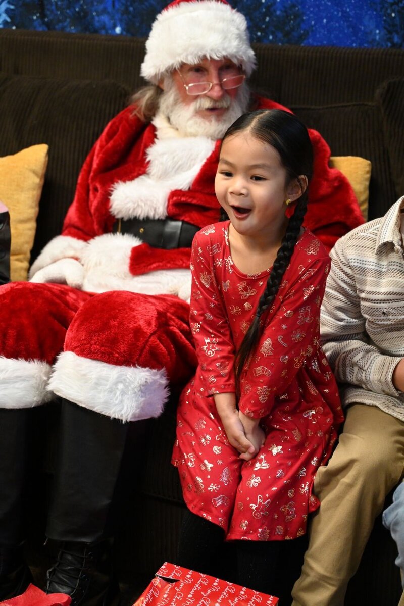 girl with santa