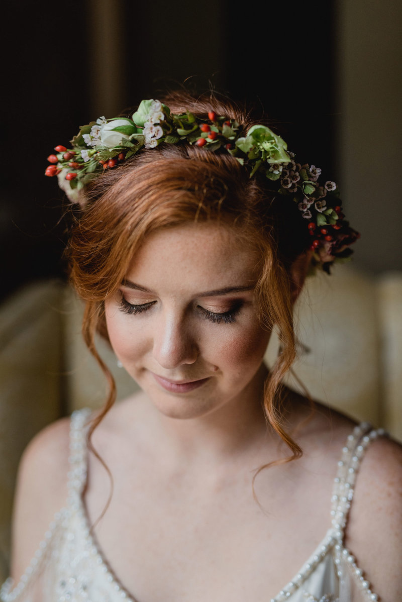 Classic Bridal Portrait Boho Luxe Bride and Groom Portrait Old Mills Toronto Fall Wedding Eventsource The Wedding Co. | Jacqueline James Photography Toronto Wedding Photographer for modern wild romantics