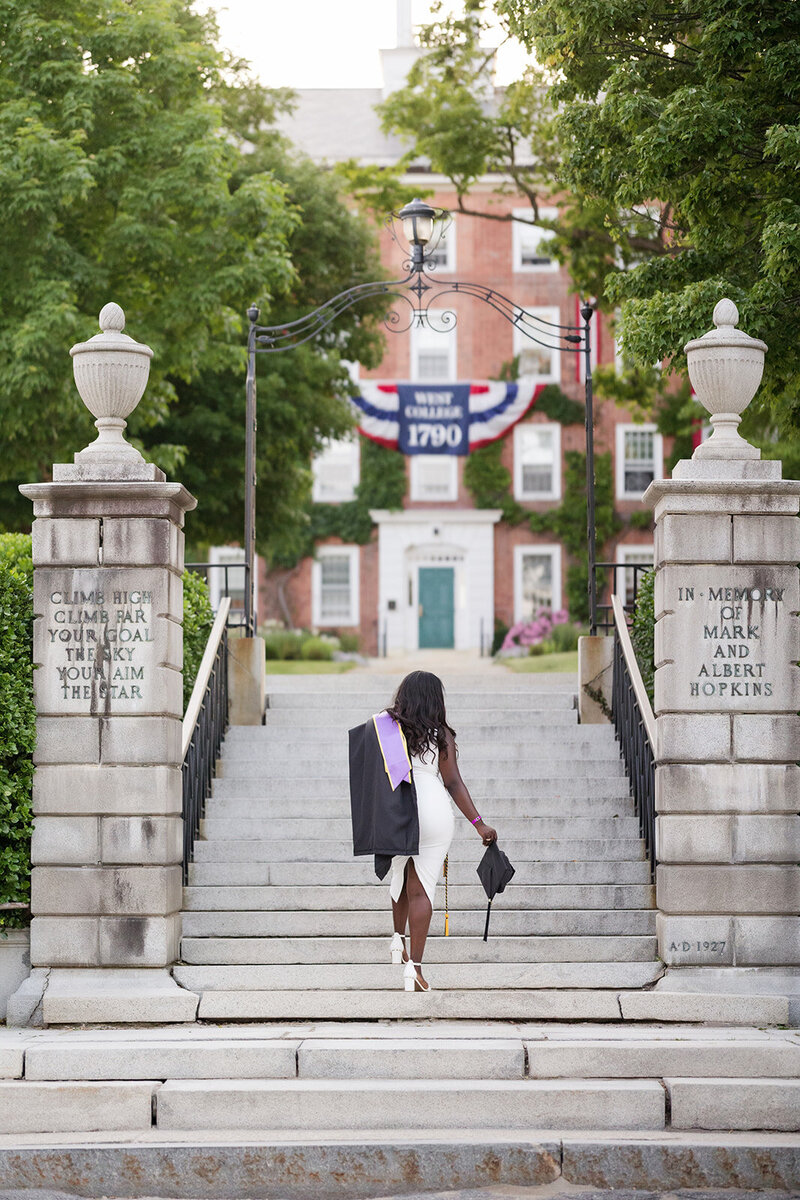 College student with cap and gown