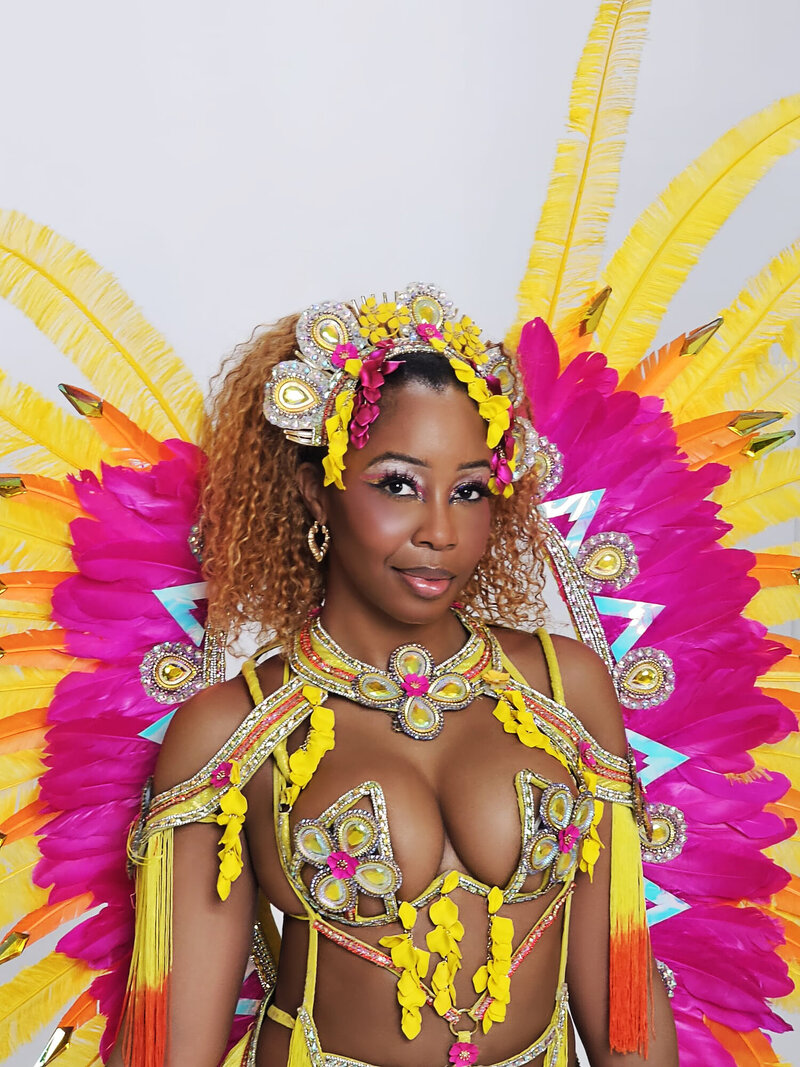 Female carnival costume for 2025. Register to play mas with Sunlime Mas