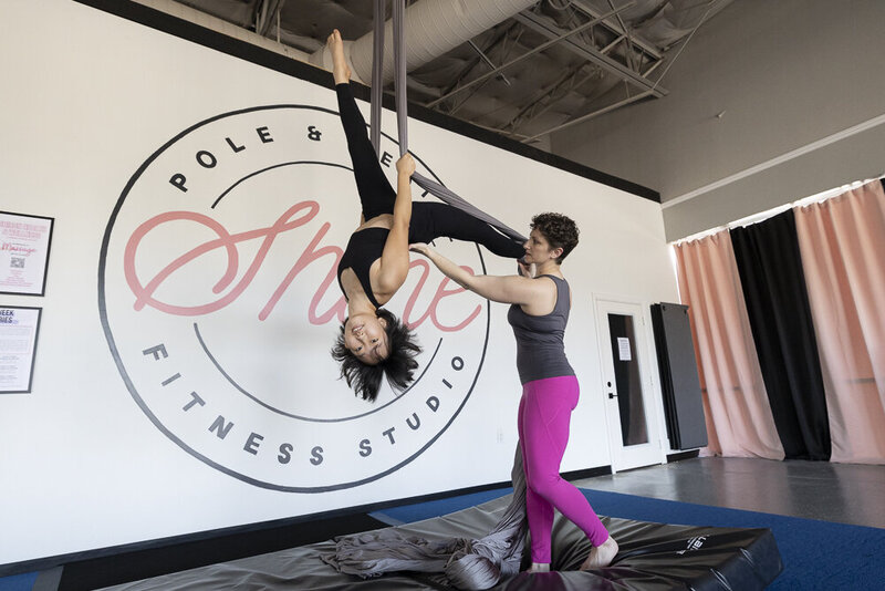 Aerial Hoop Duo at Shine Fitness Studio