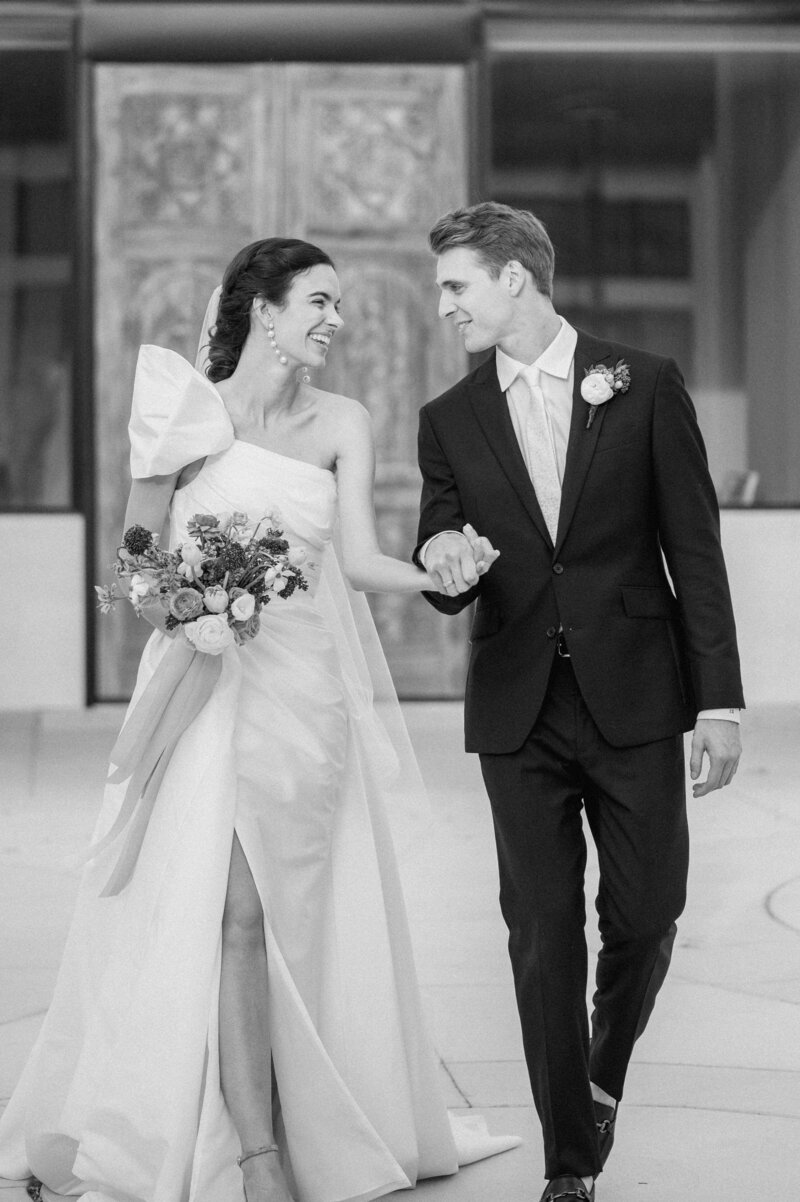 bride and groom at Zenia during wedding near Omaha