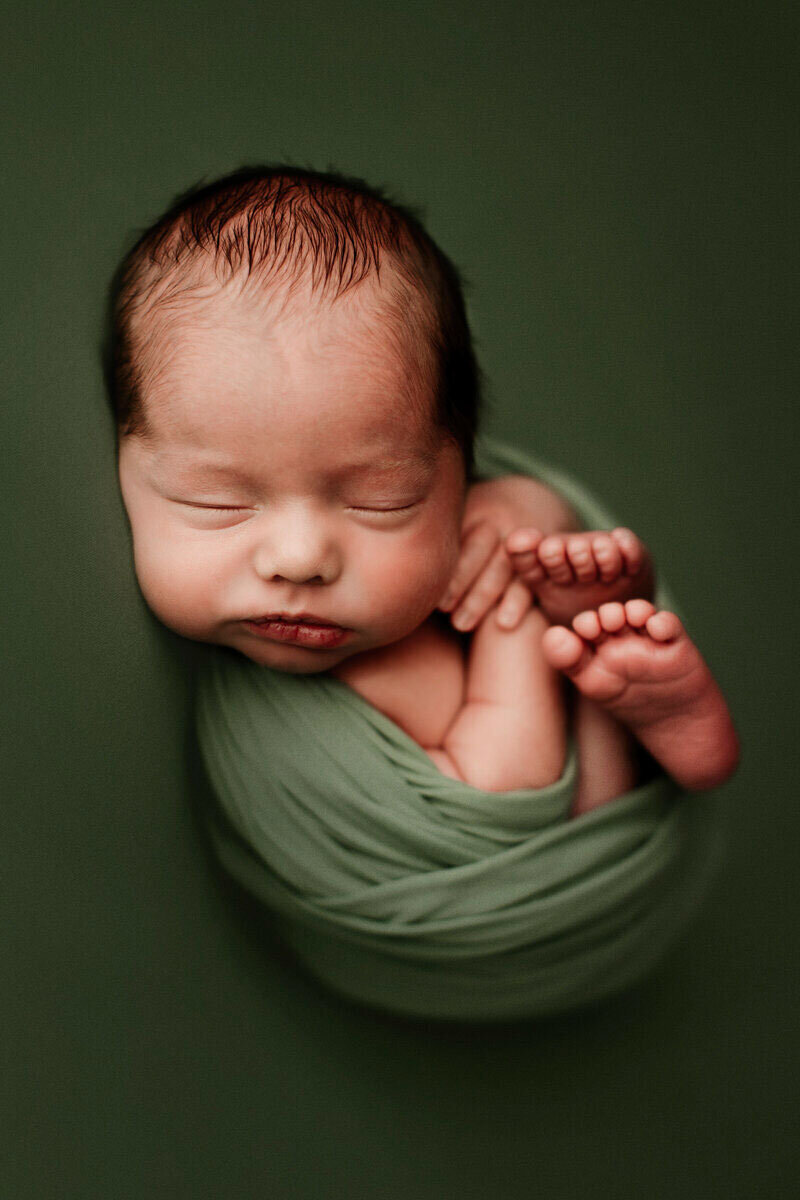 Ohio Newborn Photography Bundled Green