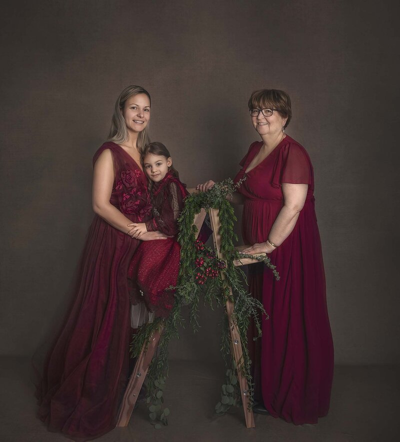 "A heartwarming multigenerational portrait of women from different age groups, celebrating the strength and beauty of family connections across generations in Ottawa."