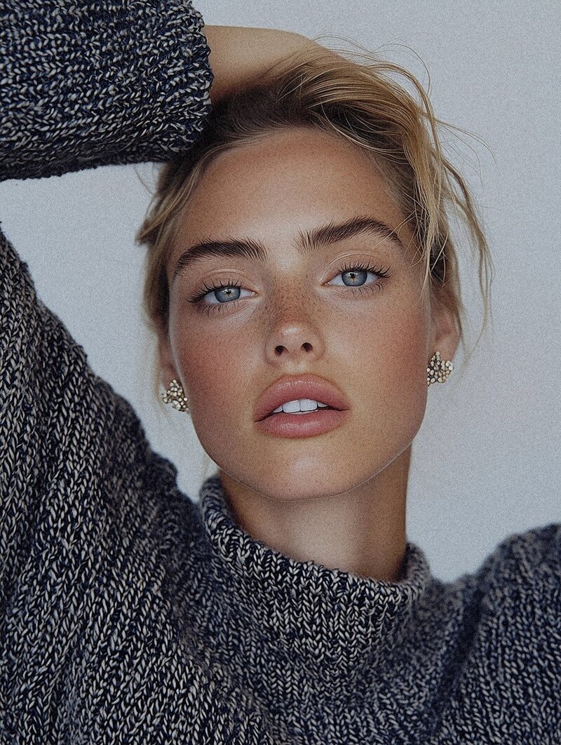 Portrait of a Person with Blue Eyes