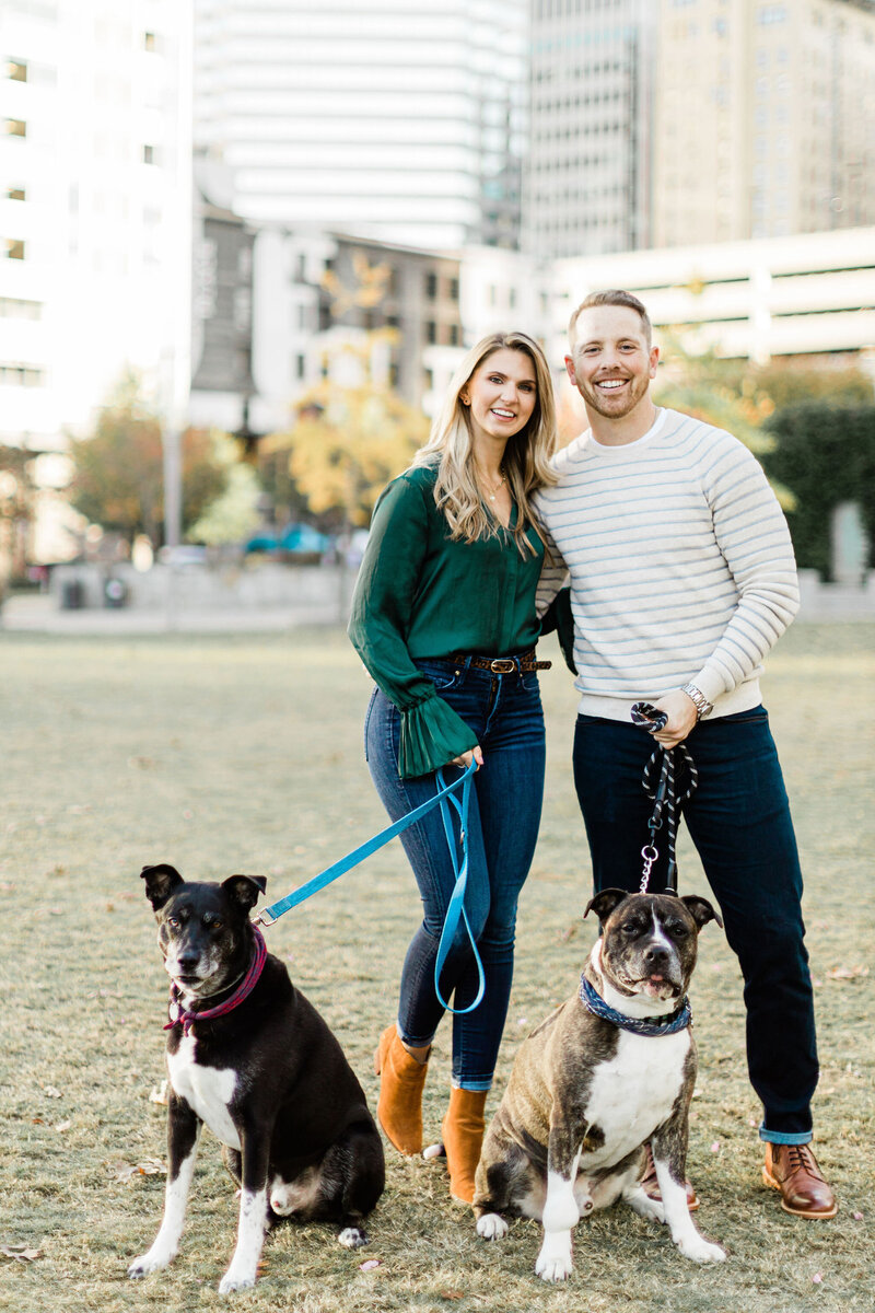 Dogs make the best addition to Engagement photos.