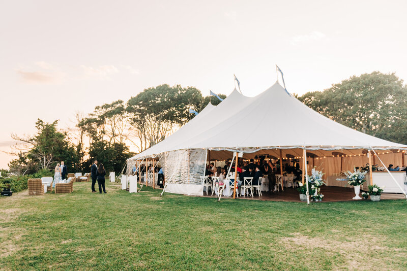 wedding tent at the wianno club