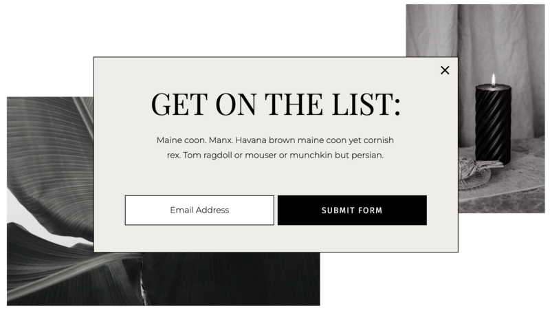 Freebie delivery pop-up