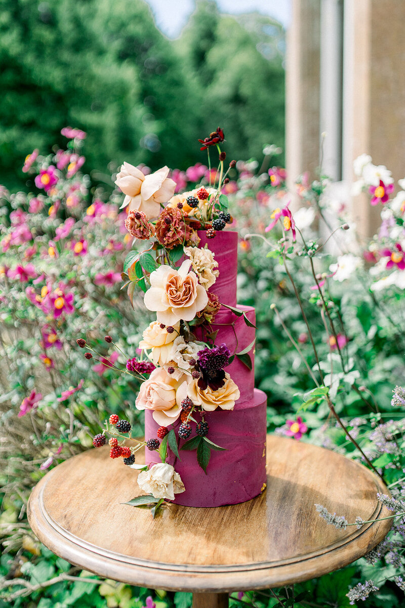 Luxurious Floral Cake at Ritz-Carlton Bacara, Santa Barbara Wedding