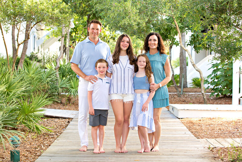 Family photographed in Rosemary Beach