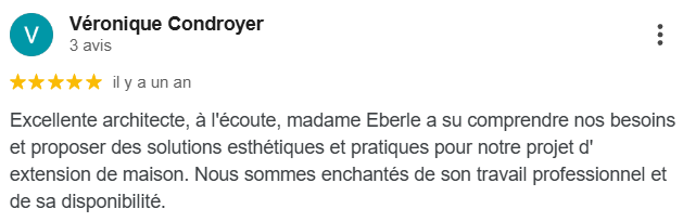 avis google jessica eberle architecte