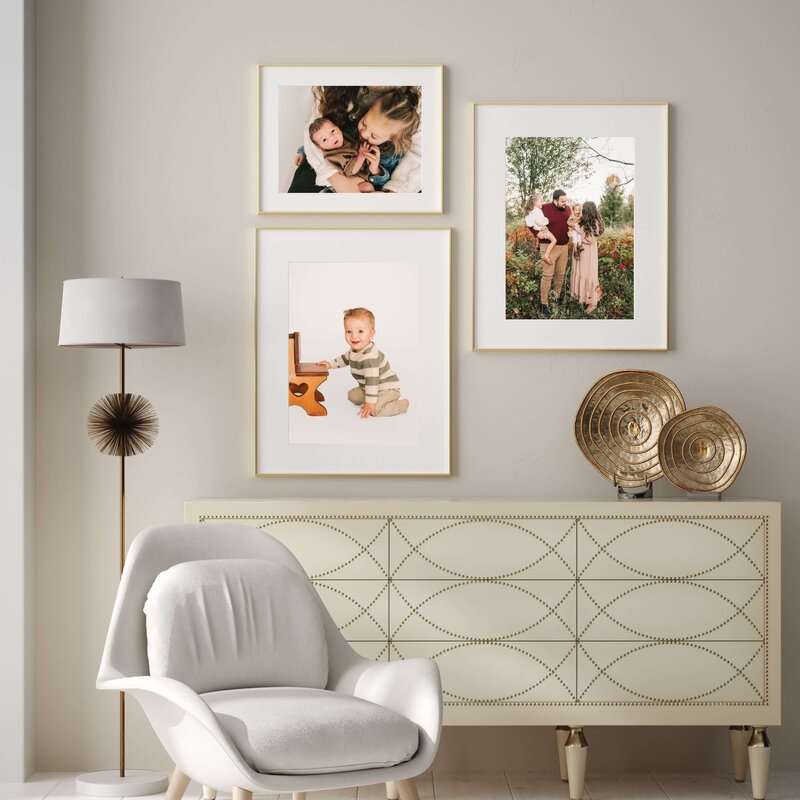 newborn, milestone and family photos in Springfield MO captured by The XO Photography framed above dresser