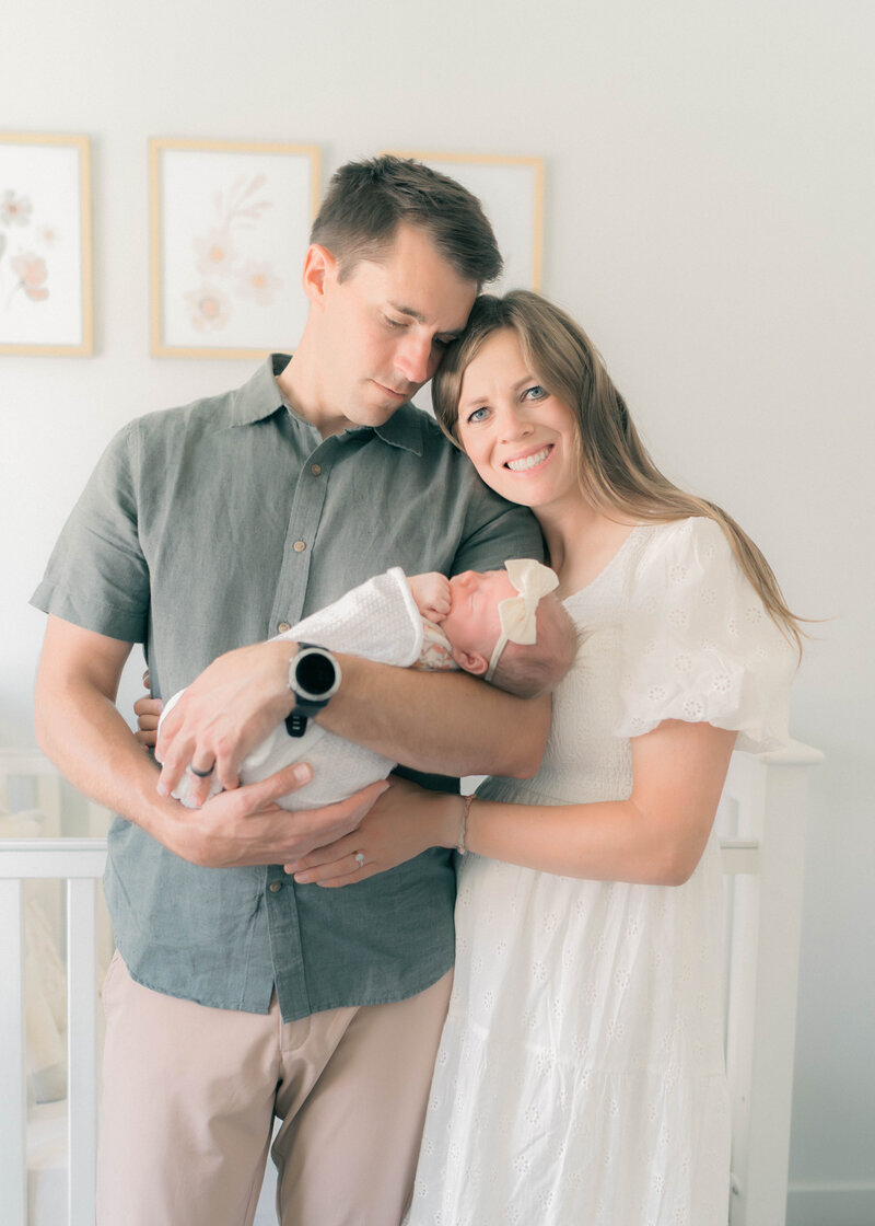 Cozy in-home newborn session in Riverton, Utah, captured by Riverton newborn photographer.