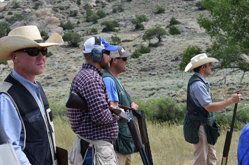 Men at shooting range