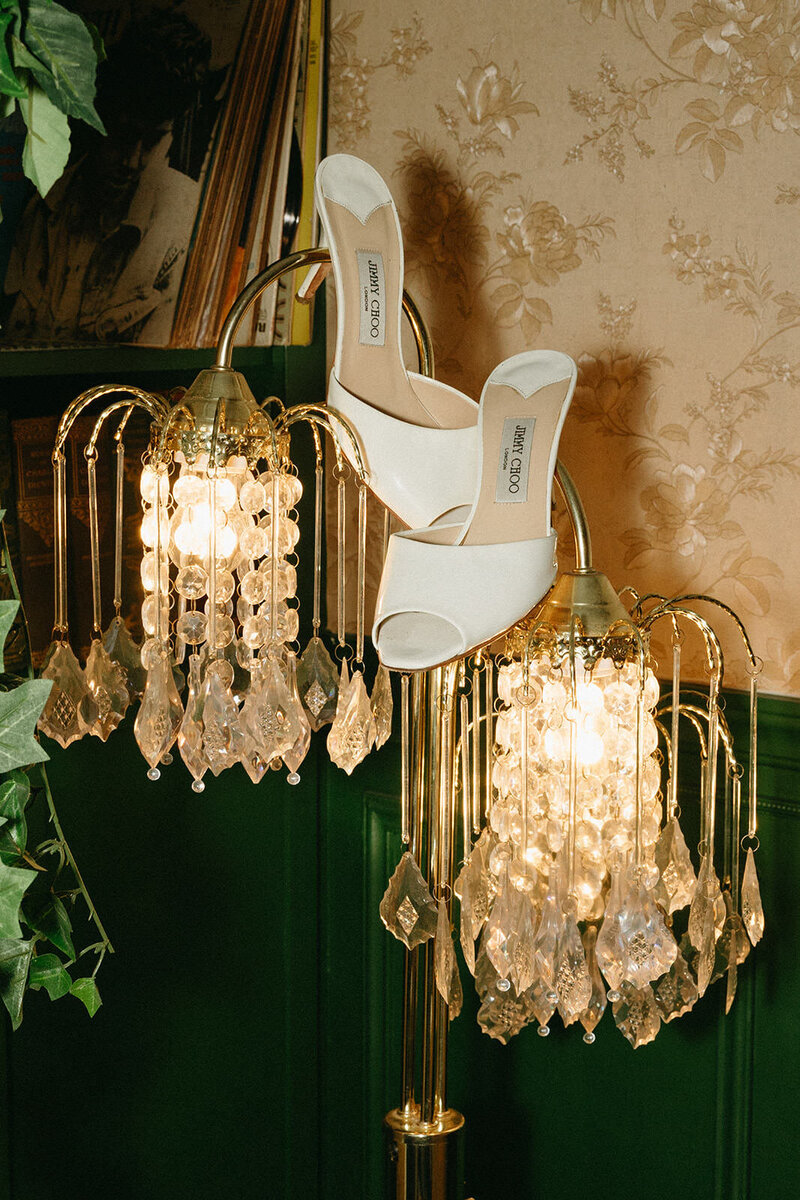 detail photo of shoes on lamp in Nashville