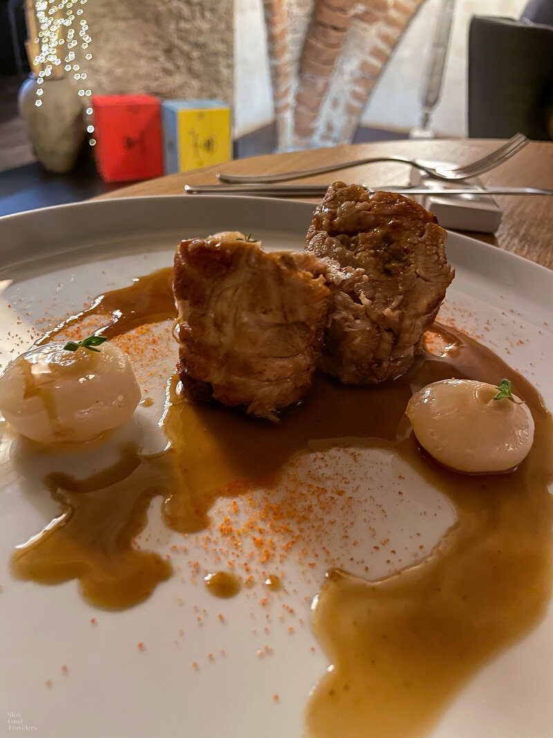 Main dish at Volli Ristorante in Asti, Italy