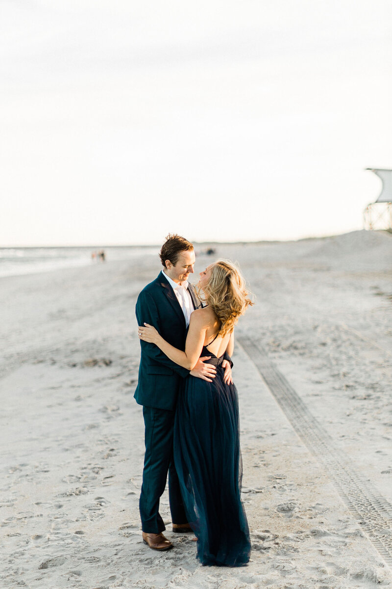 Sandy Beach Engagement Photo | Wrightsville Beach NC | The Axtells Photo and Film