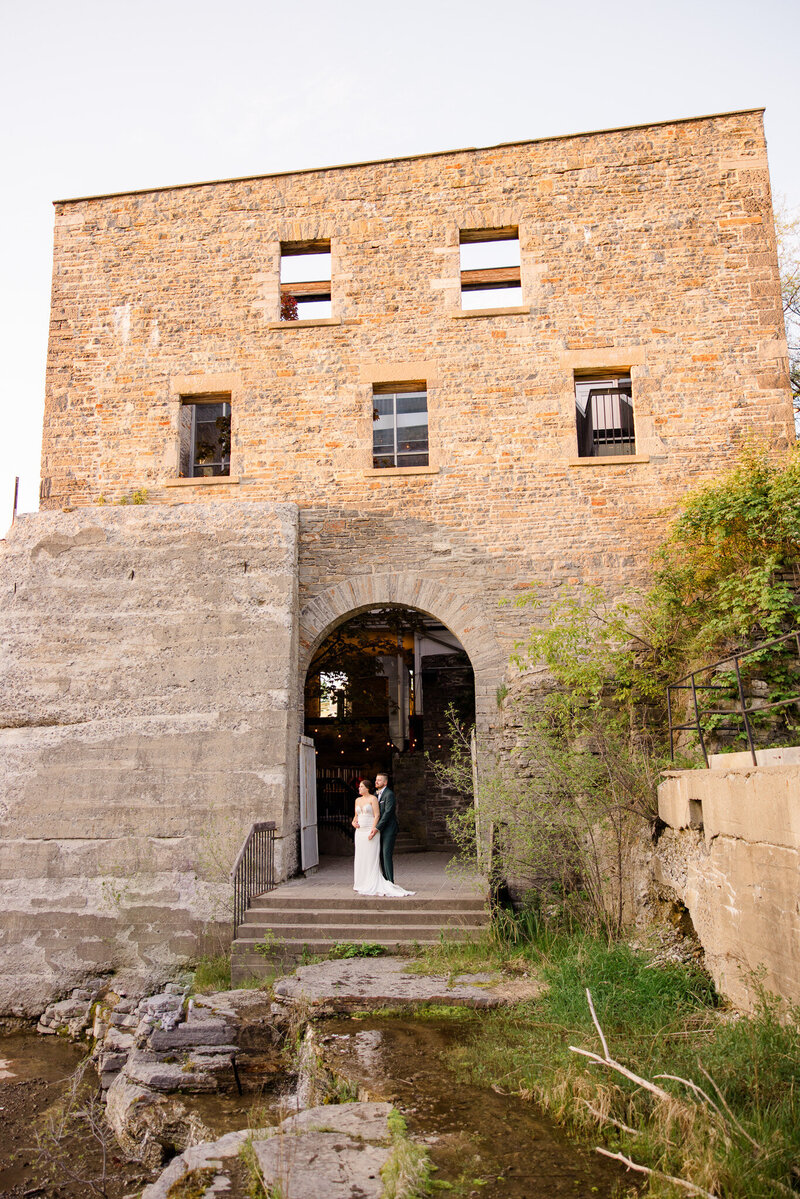 ottawa wedding venues - couple at the NAC just married at the NAC in Ottawa