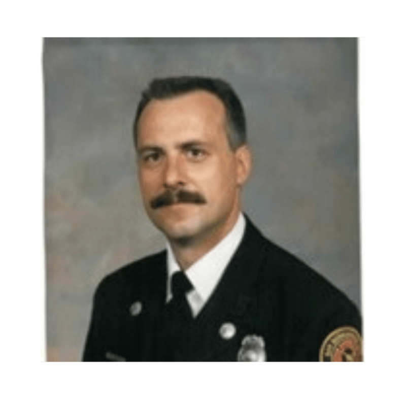 Portrait of Captain Thomas Augustine Gould, firefighter honored by Local 935 Pipes and Drums.