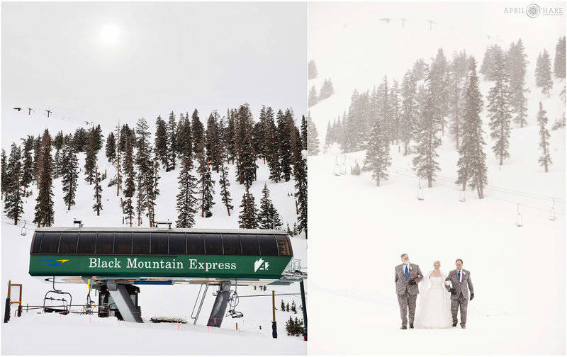 The Balck Mountain Express chairlift at A-Basin during winter