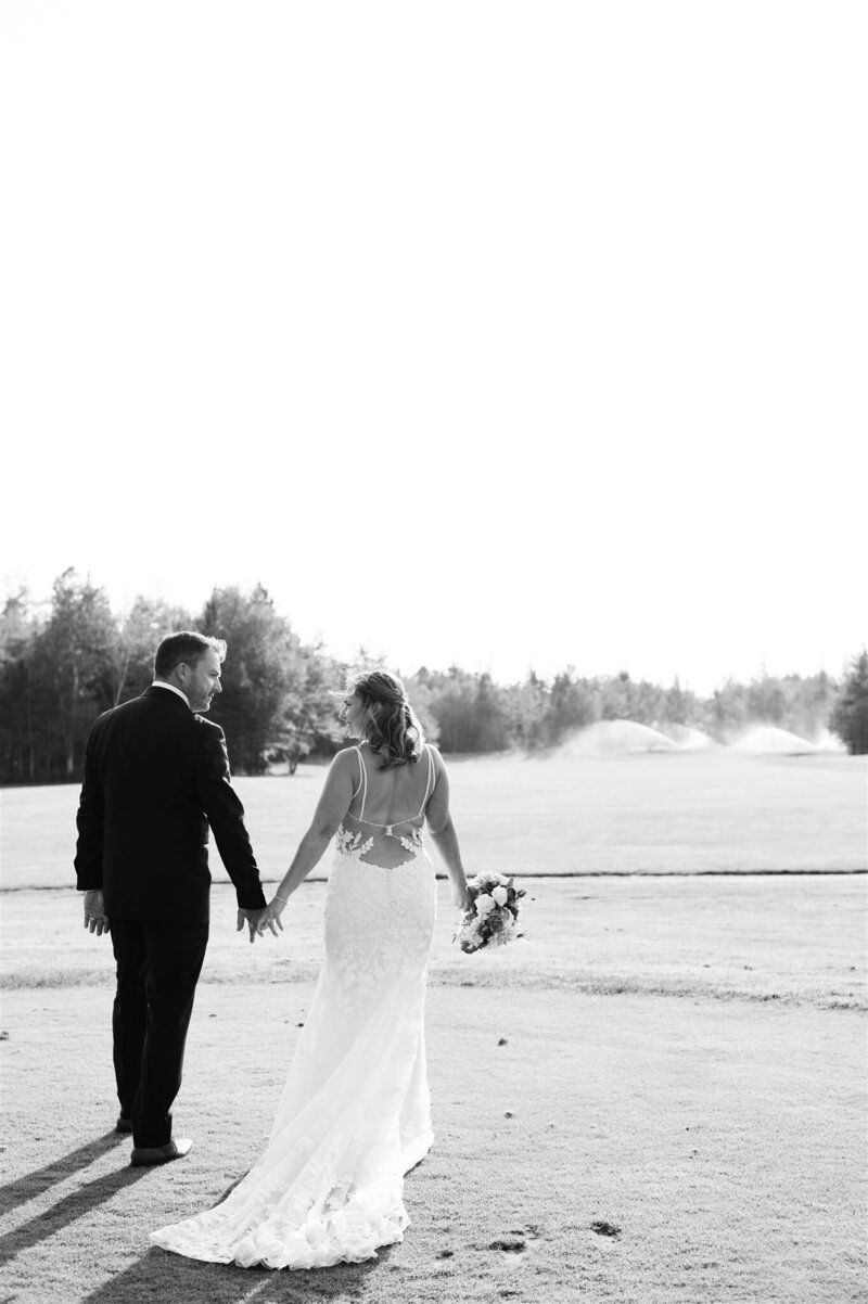 Cape Breton Wedding Photographer CDM Photography takes photo of Bride and Groom in Baddeck Nova Scotia on wedding day.