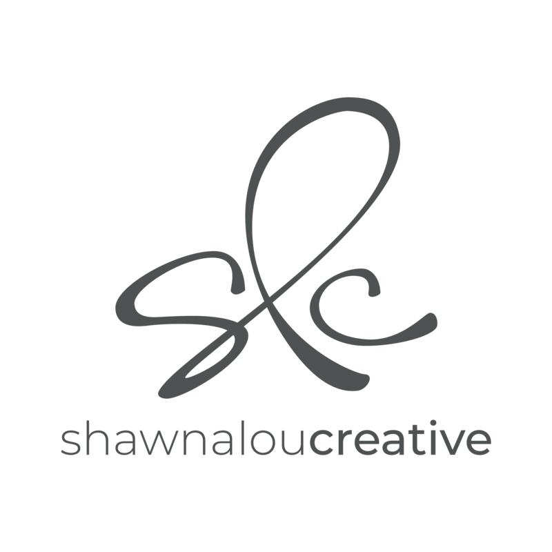 Script logo with initials SLC and text "Shawna Lou Creative"