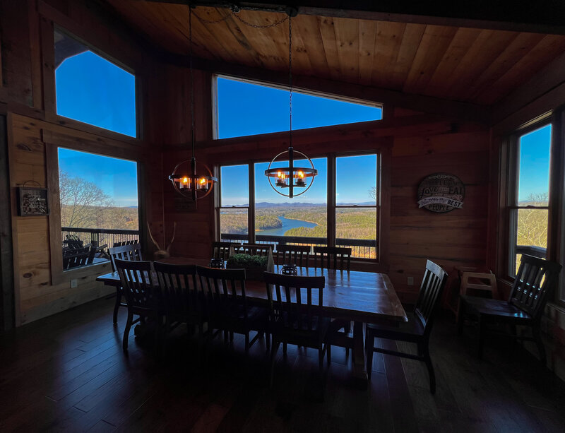 Amazing views overlooking Lake Blue Ridge - perfectly seats large groups.