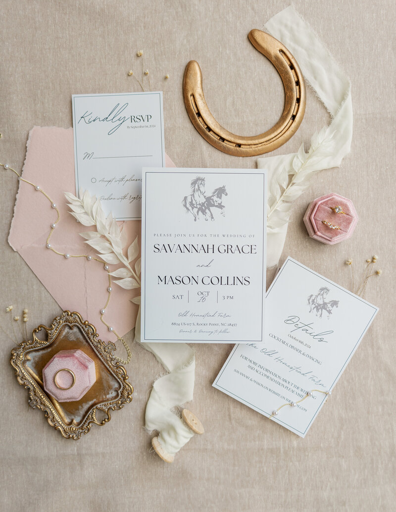 Wedding day flatlays