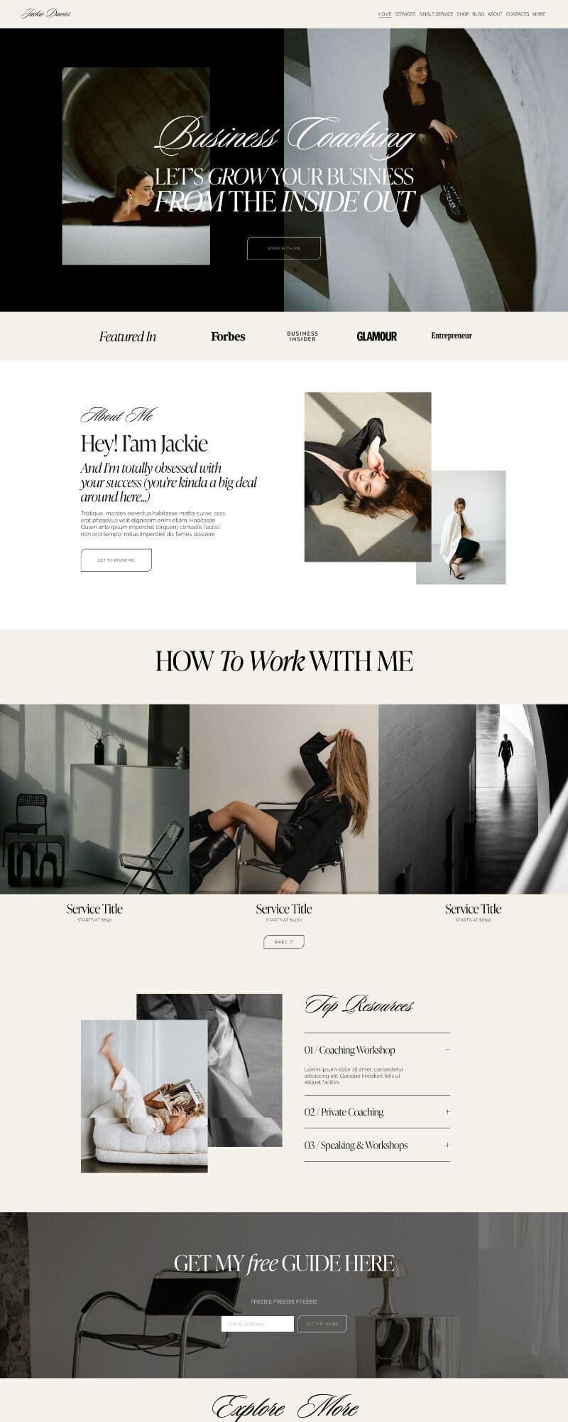 square space website template