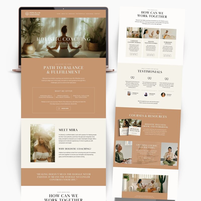 canva website template for holistic coach1