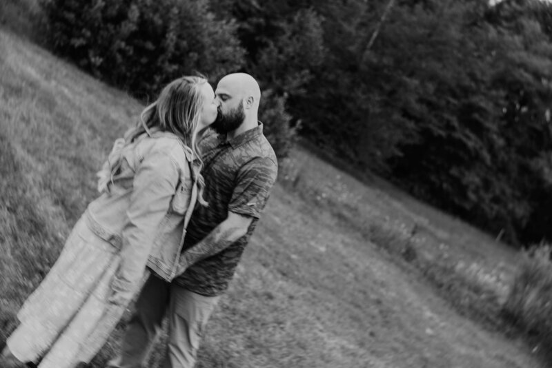 Bride and groom dancing on the dancefloor.