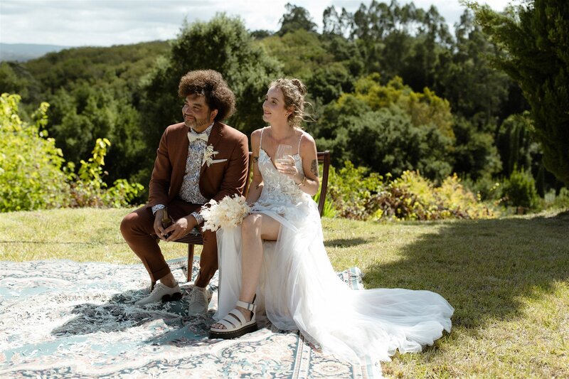bride and groom at the ceremony