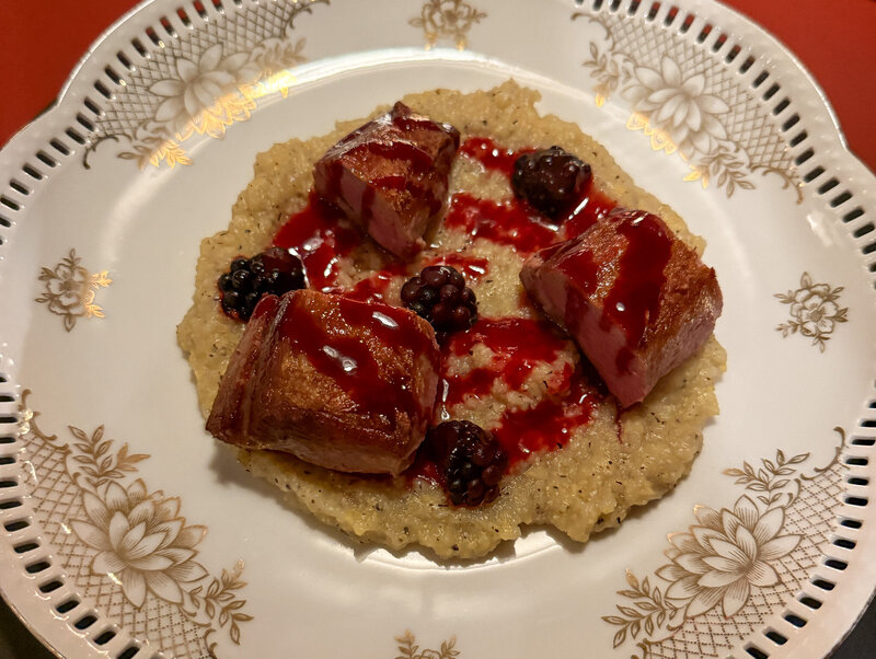 Duck (anatra) at Ristorante Giorgio Tomei in Lucca, Italy