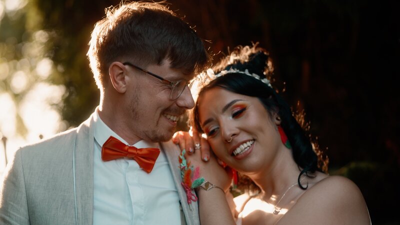 Bride and groom portraits at Oxfordshire wedding venue