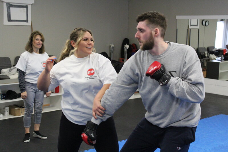 woman & man self defense class