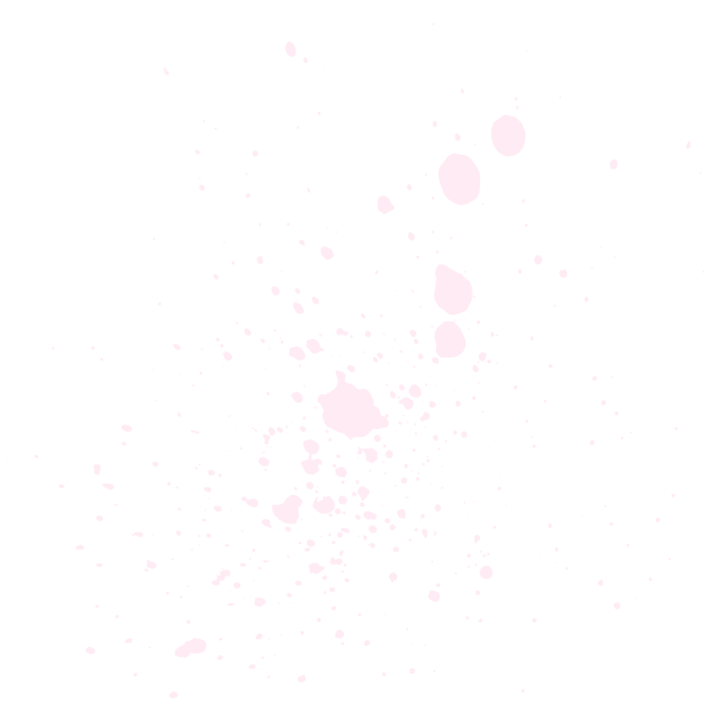 Cute and sleek pink ink splatter used as a web design element