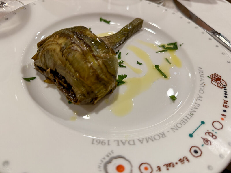 Artichoke at Armando al Pantheon in Rome, Italy