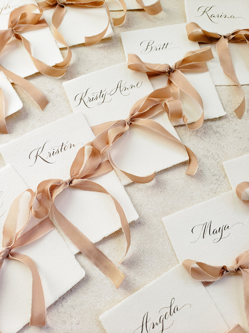 Calligraphy traditional wedding invitation