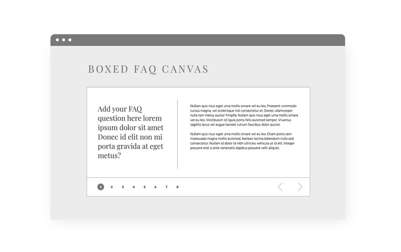 Boxed FAQ Canvas  Template Addon