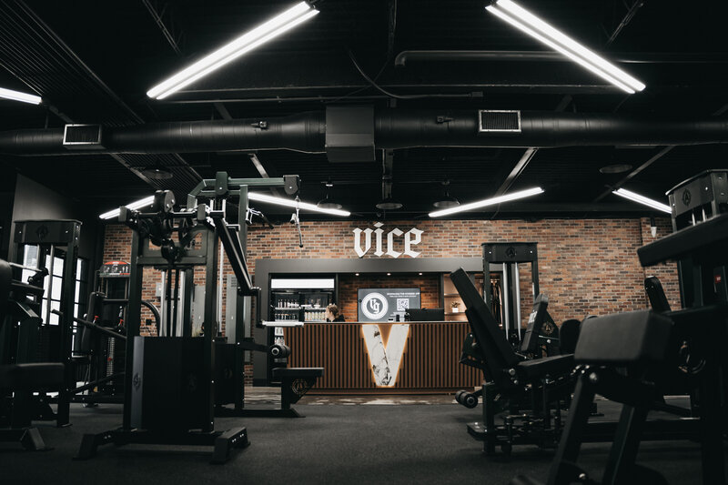 Vice Gym front desk and lounge